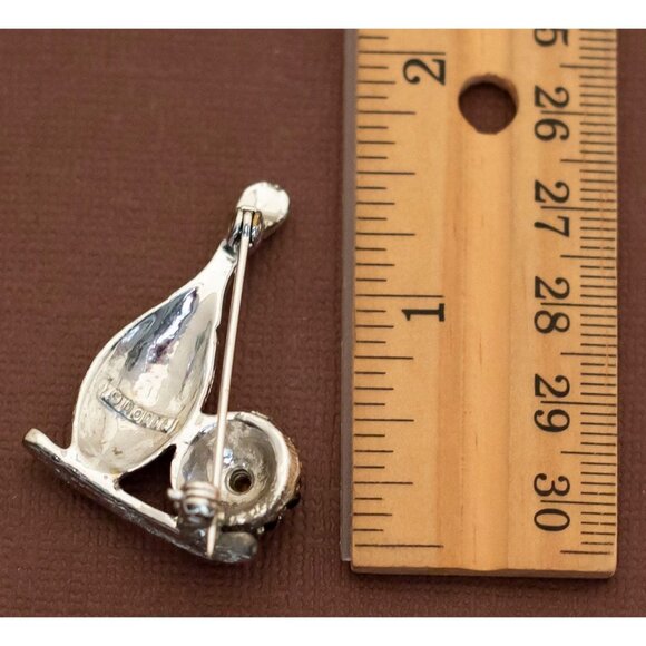 Vintage Bowling Stylish Silver Tone Brooch - U20 - Picture 2 of 2
